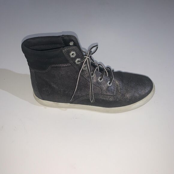 Timberland Boots Womens Size 8 Black Leather High Top Sensorflex Casual Shoes - Picture 2 of 9